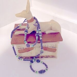 Custom made sterling silver necklace and bracelet